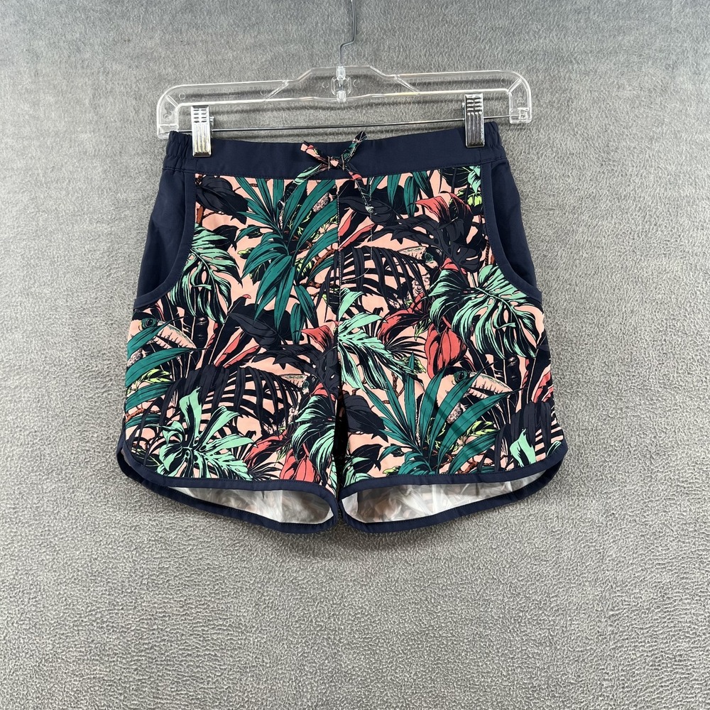 Columbia Girls Size M (10/12) drawstring pocket hawaiin palm tree swim Shorts